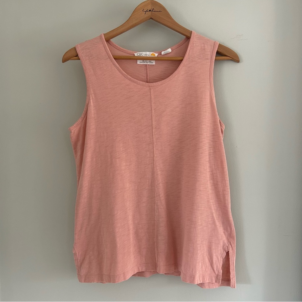 C&C California Blush Peach Pink Sleeveless Tank Top